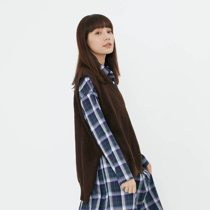 (複製)好我 so that′s me|Lucy針織V領愛心織紋背心灰 Free Size