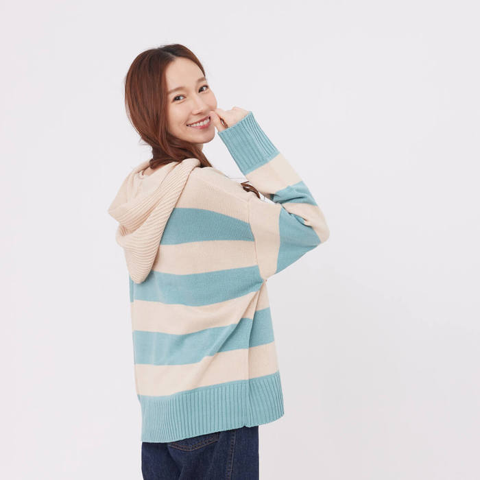 (複製)好我 so that′s me|Katy亨利領細格長版襯衫洋裝/深藍格紋 Free Size