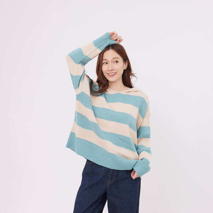 (複製)好我 so that′s me|Katy亨利領細格長版襯衫洋裝/深藍格紋 Free Size