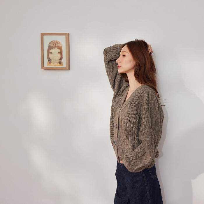 好我 so that′s me|Shelly麻花針織排扣外套/咖啡 Free Size