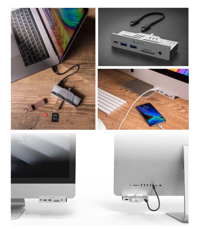 ADAM | Hub i8 USB-C 8 合 1 全台唯一 iMac 專用多功能轉接器