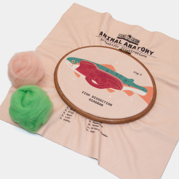 賽先生科學工廠|After School - 生物解剖羊毛氈刺繡套組