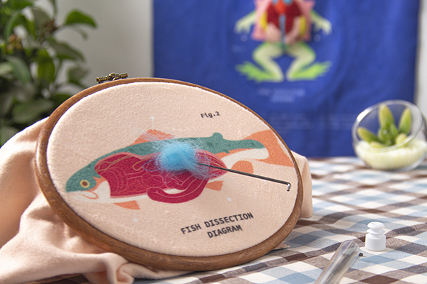 賽先生科學工廠|After School - 生物解剖羊毛氈刺繡套組