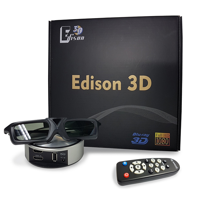 Edison 3D| 3D 轉換器 + 3D 眼鏡 送 水動能光觸媒過濾淨水壺