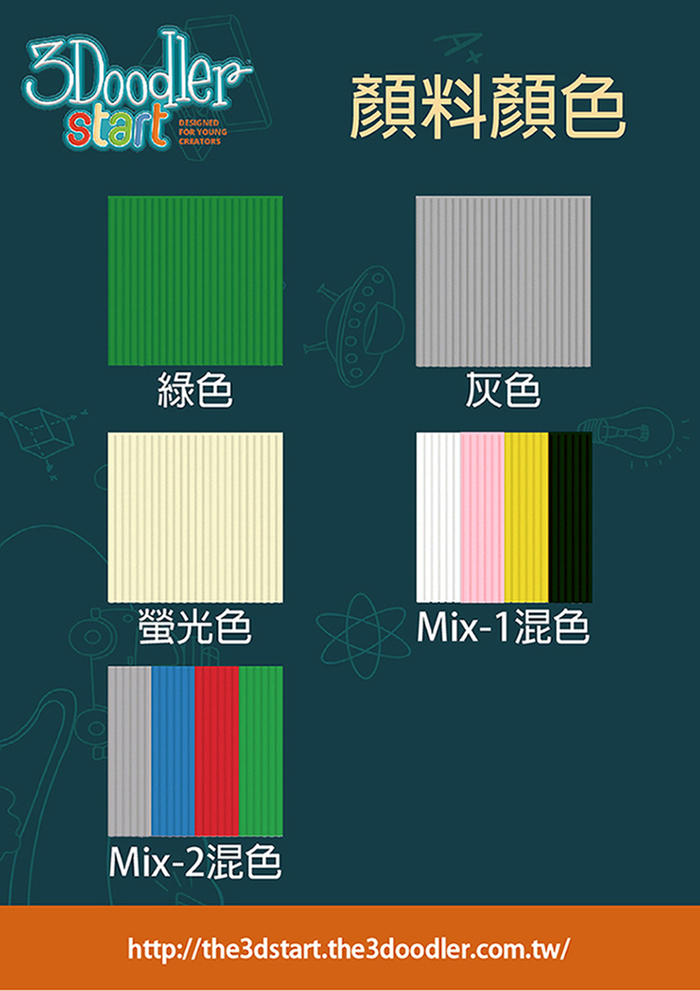 3Doodler|Start 3D列印筆環保顏料 MIX-1
