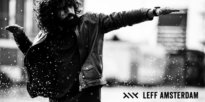 LEFF amsterdam|北歐工業齒輪設計真皮腕錶 (40mm, 黃銅錶盤, 黑皮革錶帶)