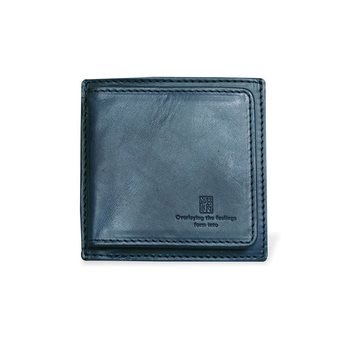 Baggy Port|日系手工藍染 經典牛皮拉鍊鑰匙包