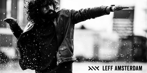LEFF amsterdam|北歐工業齒輪設計真皮腕錶 (40mm黃銅金x黑皮革錶帶)