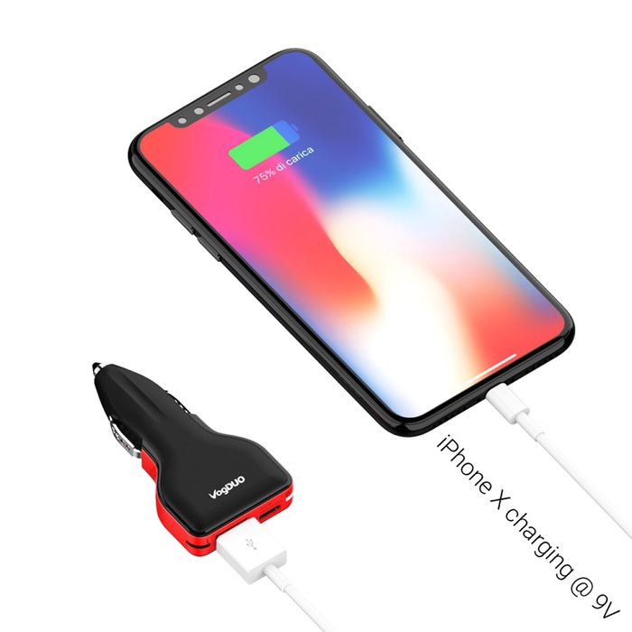 VogDUO | Charger Go 超高速57W筆電手機多功能PD車充(經典黑)(附高級Type-C線)