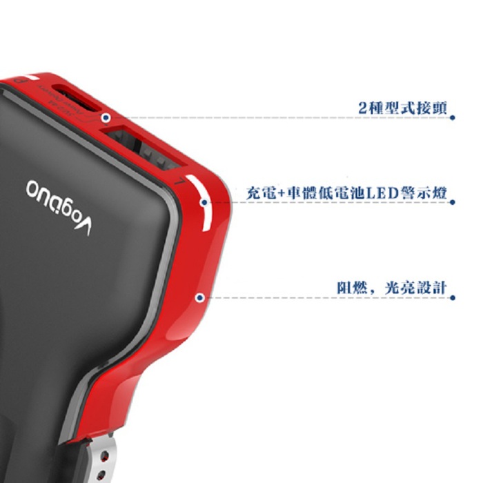 VogDUO | Charger Go 超高速57W筆電手機多功能PD車充(經典黑)(附高級Type-C線)