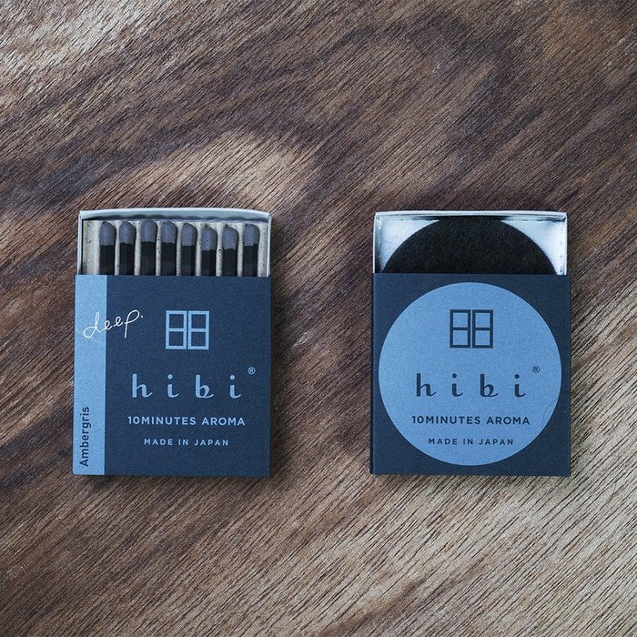 HIBI|薰香火柴 - Deep系列 龍涎香 (8入裝) 2入組