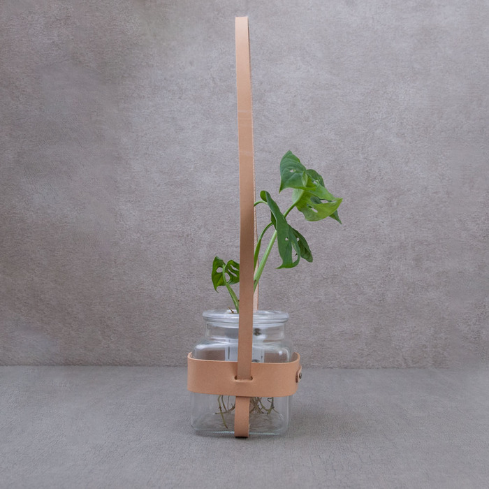 (複製)Be Two|水耕植物皮革吊盆 自動給水式