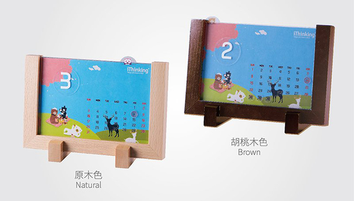 iThinking|可以擺上心愛照片當背景的 萬年桌曆(橫式)