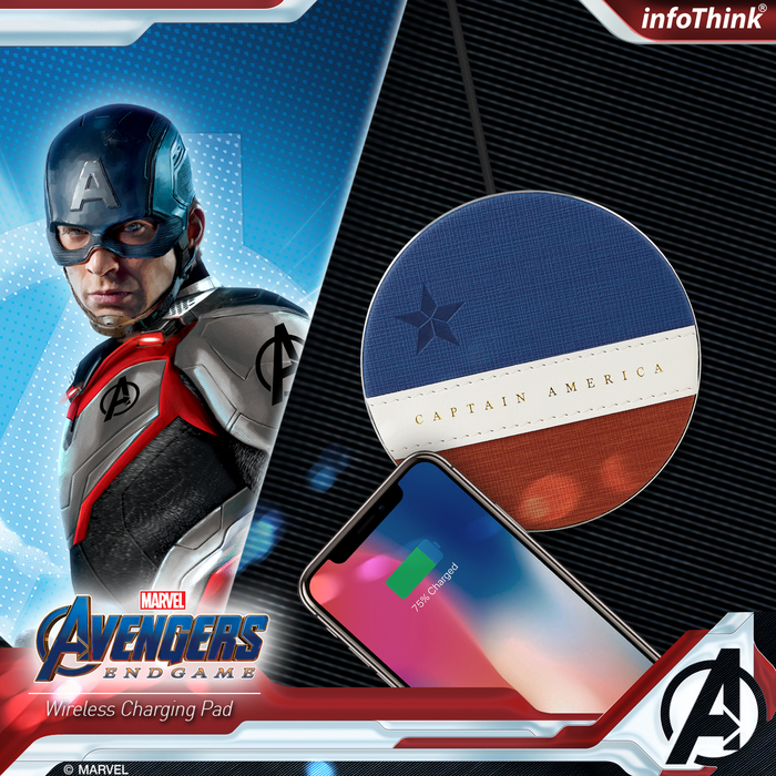(複製)【ENDGAME限定】InfoThink|MARVEL STUD10S復仇者聯盟系列無線充電座-鋼鐵人