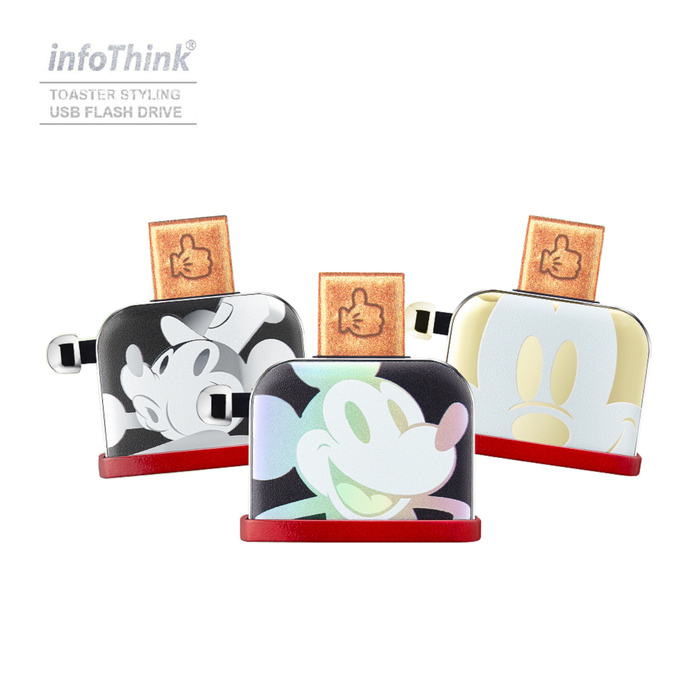 InfoThink|米奇系列烤吐司機造型隨身碟(銀色款)-16GB