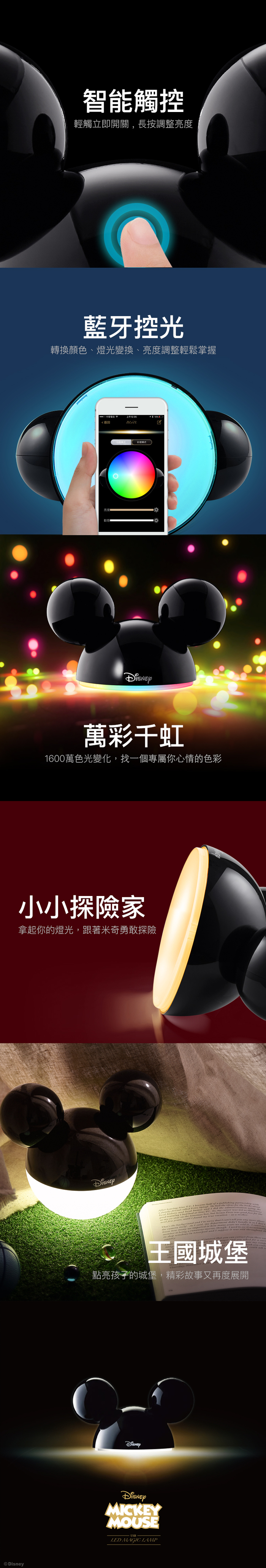 InfoThink|米奇可變色藍牙APP情境燈(90周年紀念款)