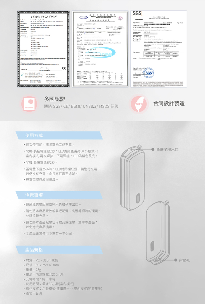 InfoThink 隨身淨系列｜漫威復仇者聯盟隨身負離子空氣清淨機-鋼鐵人