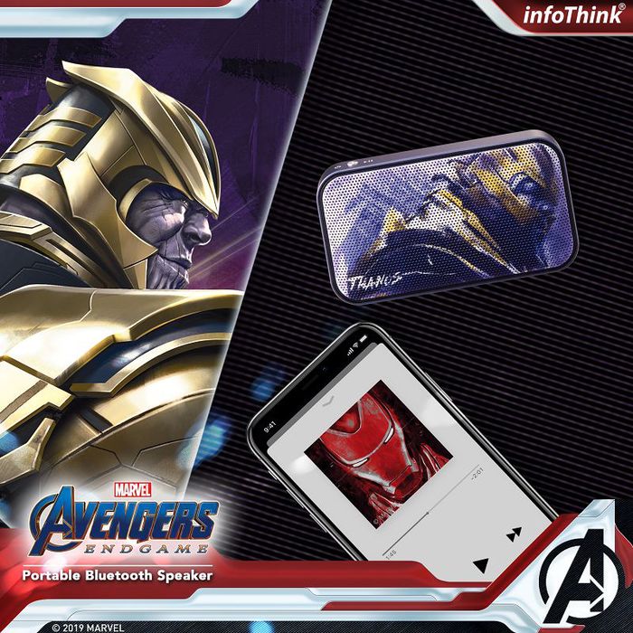 (複製)【ENDGAME限定】InfoThink|MARVEL復仇者聯盟系列隨身藍牙喇叭-鋼鐵人