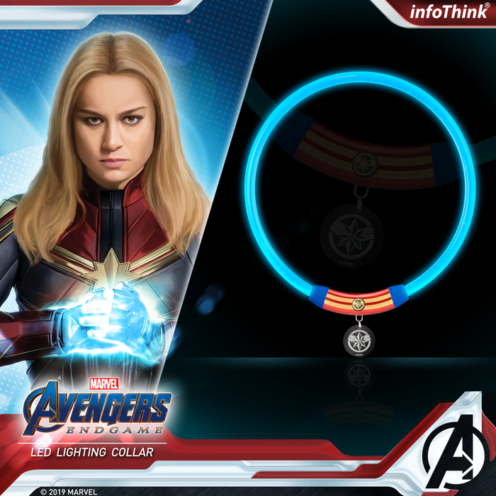 【ENDGAME限定】InfoThink|MARVEL復仇者聯盟寵物LED燈環-驚奇隊長