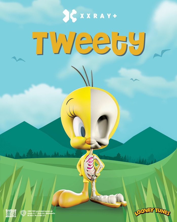 【集購】XXRAY PLUS | 原廠限定 Looney Tunes Tweety半剖授權公仔 (8吋)