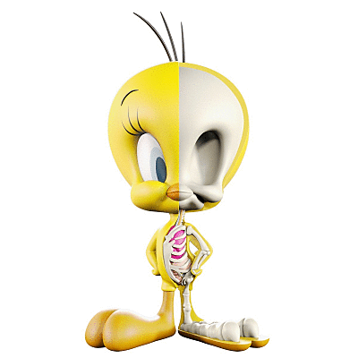 【集購】XXRAY PLUS | 原廠限定 Looney Tunes Tweety半剖授權公仔 (8吋)