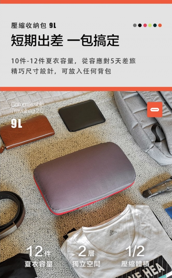 【集購】BeeNesting|旅行收納壓縮包2.0 四件組 (四色可選)