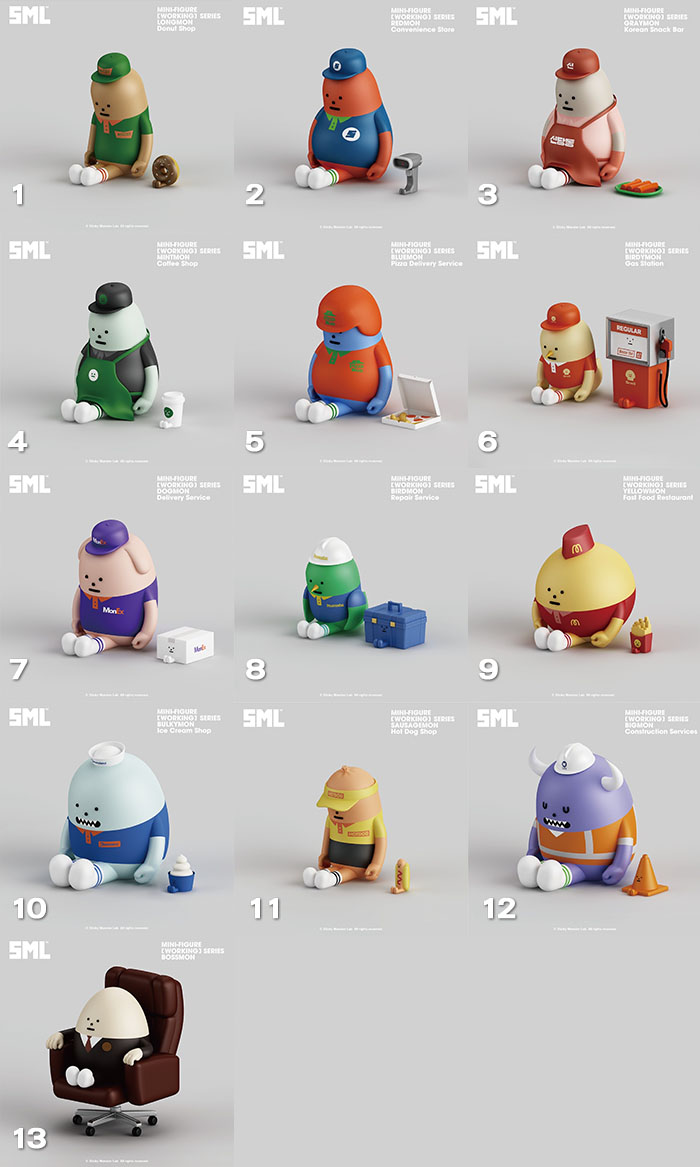 Sticky Monster Lab|WORKING 工作系列公仔- 盲盒 (隨機出貨)
