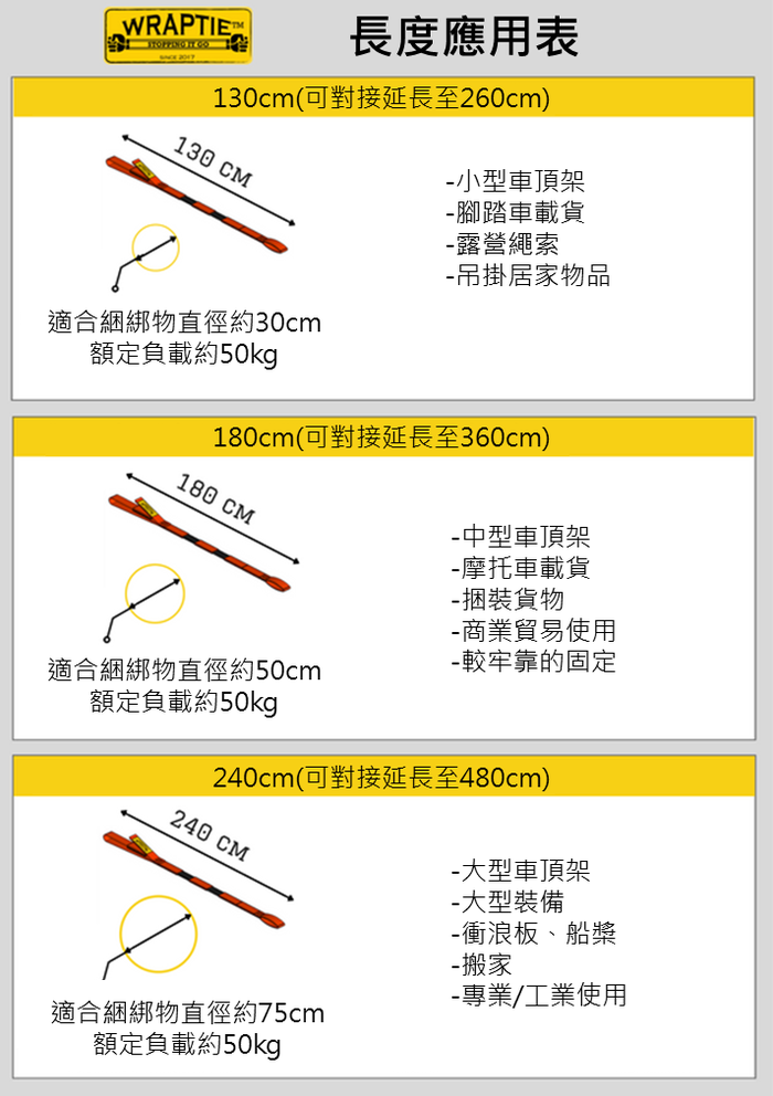 【集購】澳洲 WRAPTIE™ | 多用途可伸縮專利束帶 (130cm雙入組)