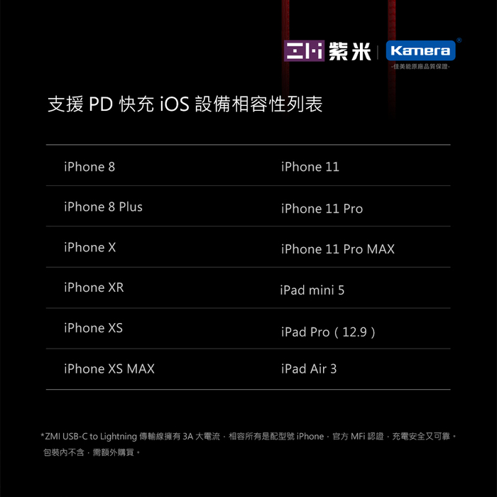 ZMI紫米| QB910M 10000mAh雙向快充行動電源-蘋果版(深灰)