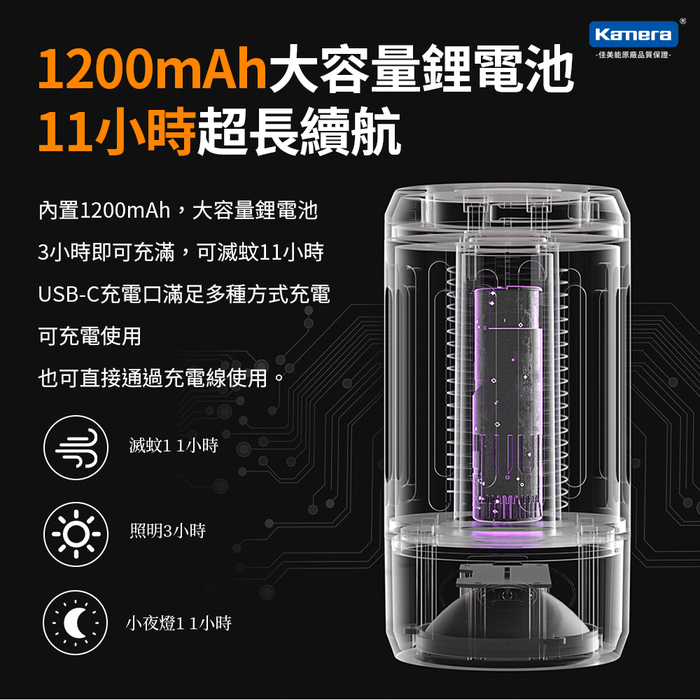小米有品|俏蜻蜓 DYT-Y8RK 便攜物理電擊滅蚊燈-白色