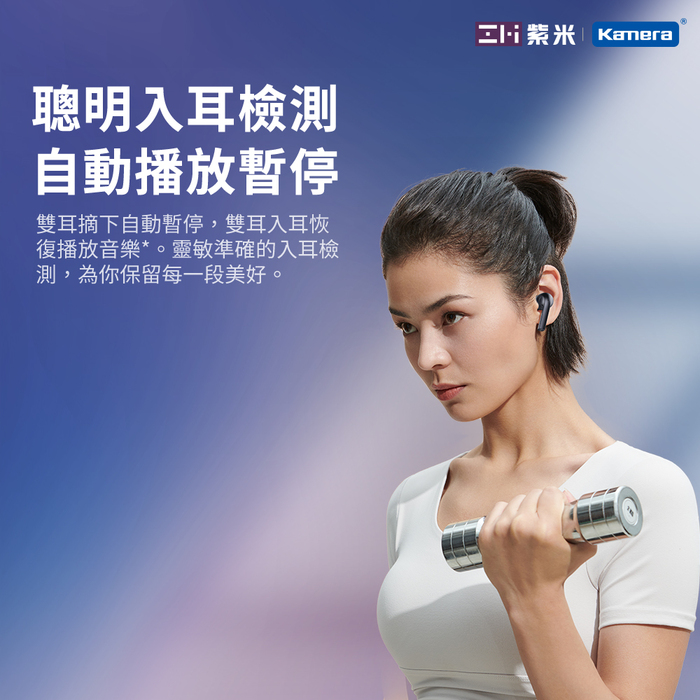 ZMI紫米|PurPods Pro TW-100 真無線降噪耳機-石墨灰+USB充電器+耳機套(隨機)