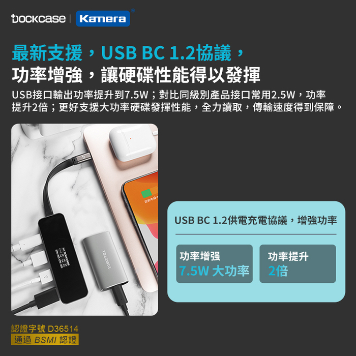 Dockcase|DPR42C 4合1 可視化集線器/擴充埠