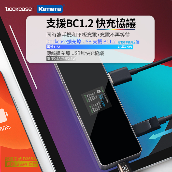 Dockcase|DPR71S 7合1 可視化集線器/轉接器