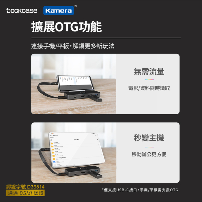 Dockcase|DPR71S 7合1 可視化集線器/轉接器