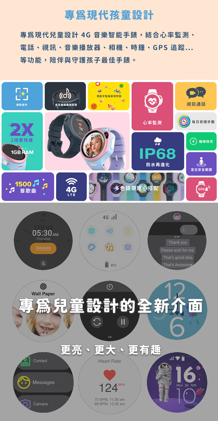 myFirst|Fone R1s 4G智慧兒童手錶