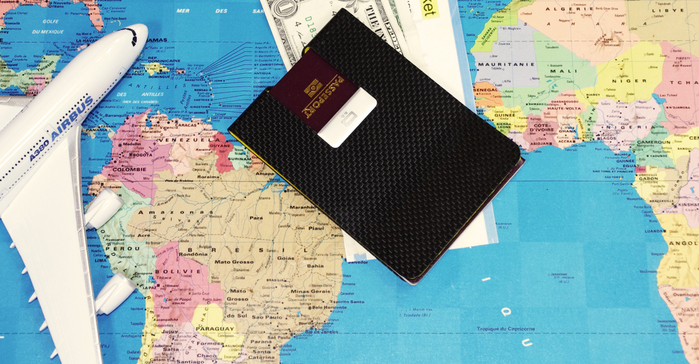 ÖGON|Carbon Passport Clip RFID安全防盜碳纖維護照夾