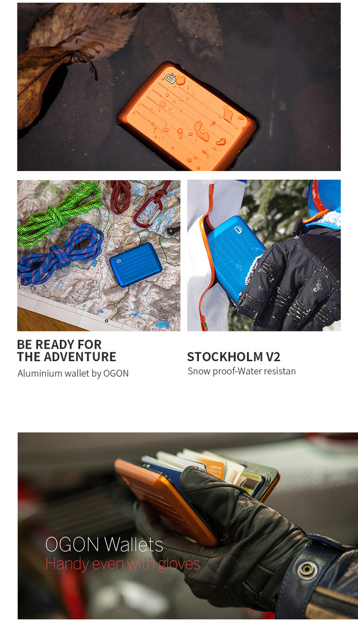 ÖGON|Stockholm V2 RFID安全防盜鋁製錢包(共5色)