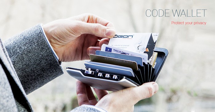 ÖGON|Code Wallet RFID安全防盜密碼錢包(橘色)
