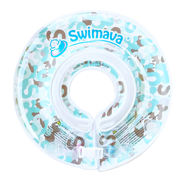 英國Swimava|G1淺藍迷彩嬰兒游泳脖圈-標準尺寸