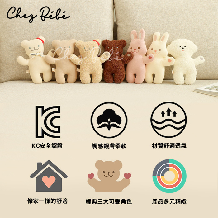 韓國Chezbebe|微笑小熊隨行尿布墊