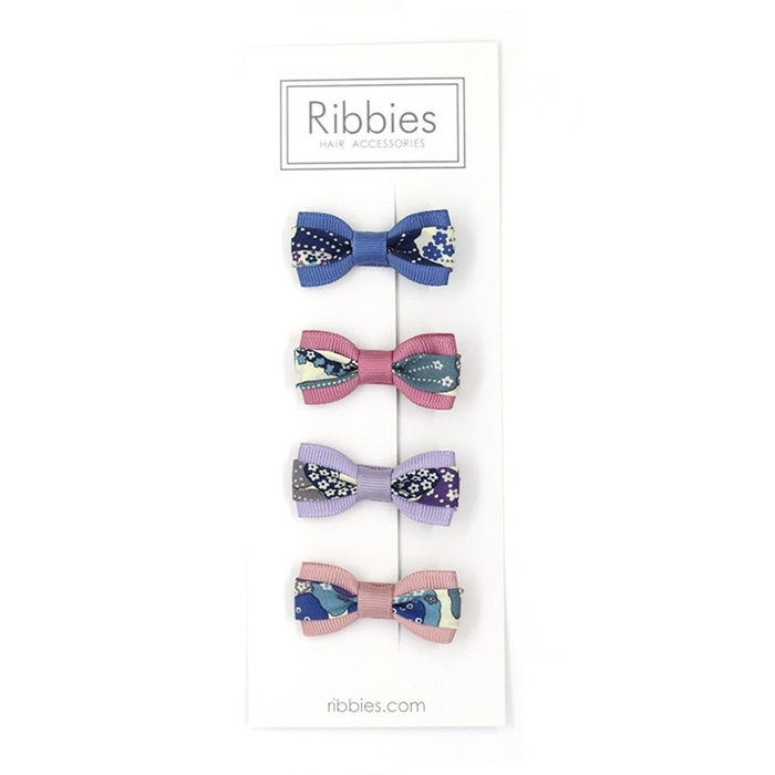 (複製)Ribbies|雙色緞帶蝴蝶結4入組-Mitsi Valeria Blue
