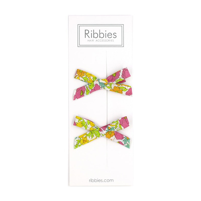 (複製)Ribbies|花布蝴蝶結2入組-深紫藍