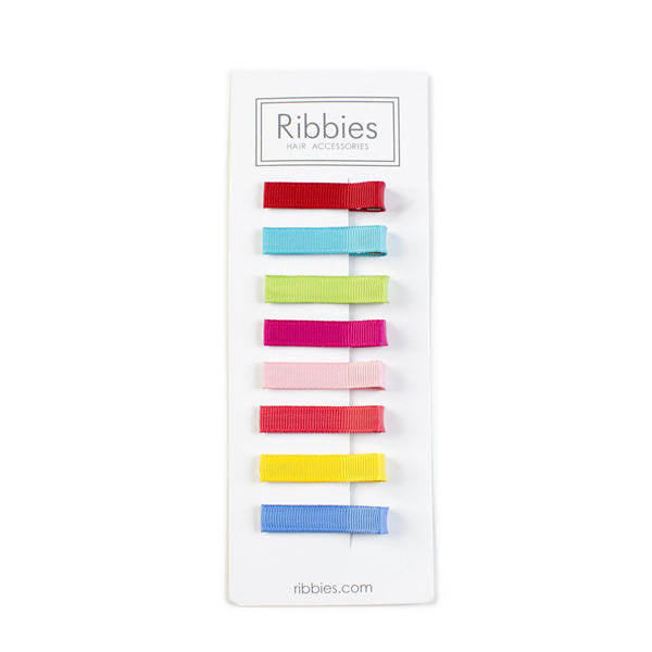 Ribbies|繽紛單色髮夾8入組