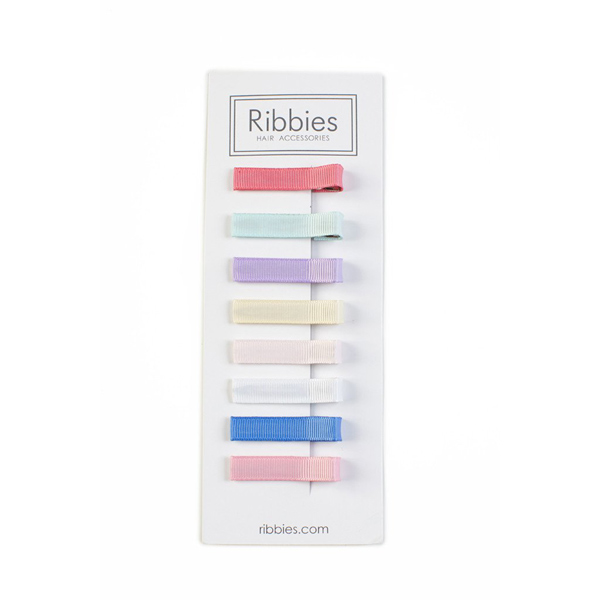 Ribbies|繽紛單色髮夾8入組