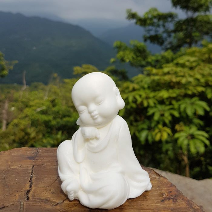 創藝皂學|淨念吉祥小沙彌之一念 - 珪藻土擴香石公仔