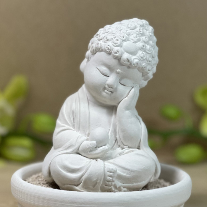 (複製)創藝皂學|淨念吉祥小佛之大覺 珪藻土擴香石小盤套組