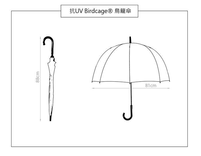Fulton富爾頓|抗UV鳥籠傘-海軍藍