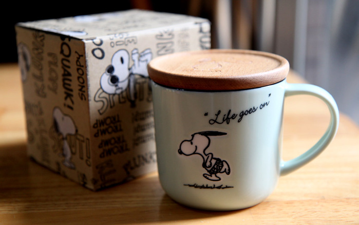 (複製)yamaka|SNOOPY史努比季節系列馬克杯+杯/墊蓋(春天)