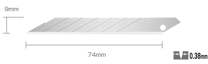 日本OLFA｜30度細工美工刀片美工刀替刃適141BS 215BS A-1 A2 A-3 A-5 Ltd-05 NA-1 PA-2 XA-1( 10枚入;XB141或XB141S )