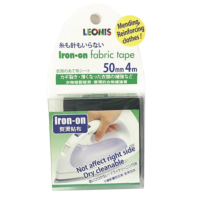 (複製)日本LEONIS|衣服褲子破洞修補強化貼燙斗布貼95921(寬10mmx長9m)
